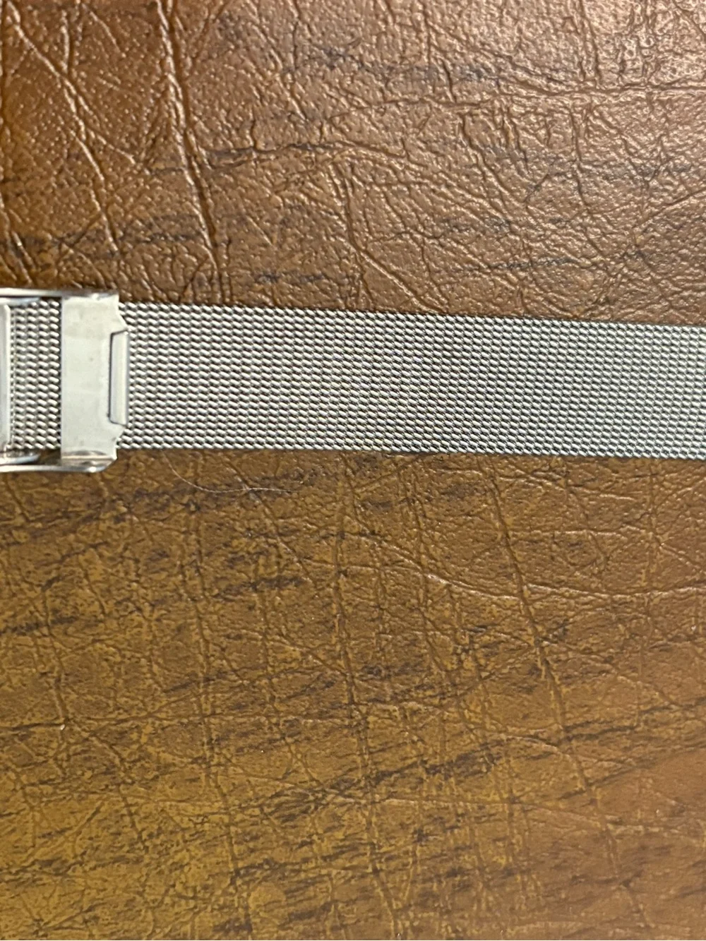 Skagen Women's Silver Mesh Blue Dial Minimalist Watch. Needs battery
